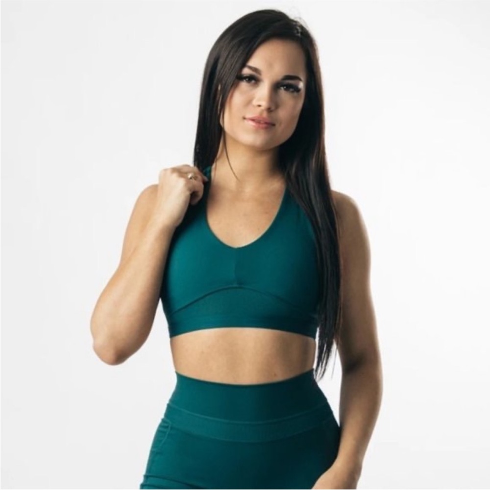 Teal sports bra